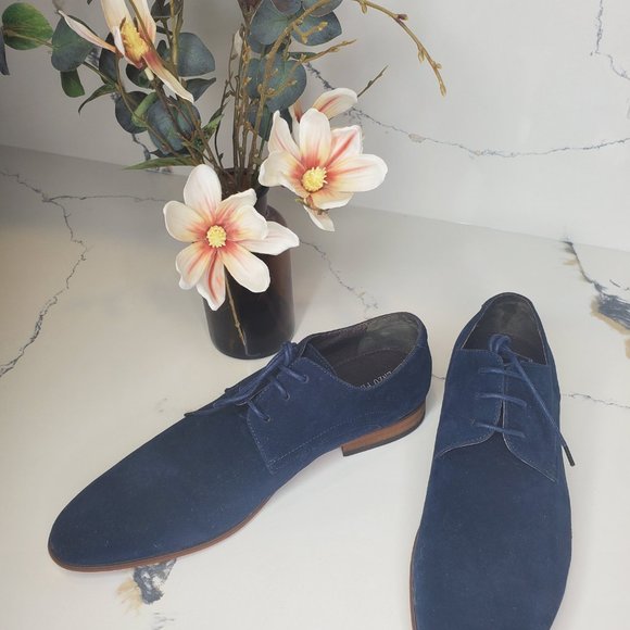 Blue Suede Oxfords - Picture 13 of 14